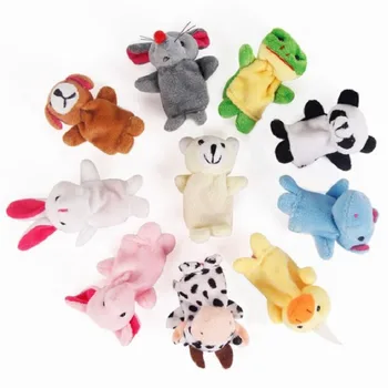 10 шт. плюшевых игрушек для раннего развития, пальчиковых кукол, набор познавательных игрушек для животных
