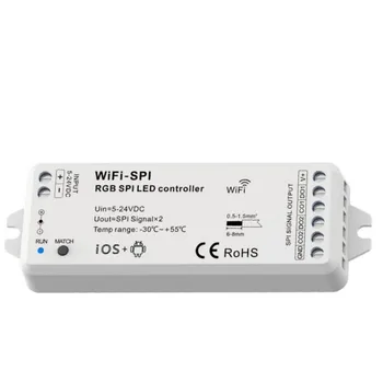 WiFi-SPI RF WiFi RGB/RGBW SPI светодиодный цифровой контроллер полосы (управление приложением) DC5-24V для WS2811/2812/2813/2815/1903 Полоса пикселей IC