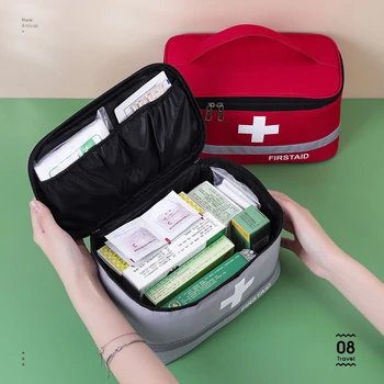 Аптечка первой помощи, сумка для хранения лекарств, Переносная сумка для спасения на открытом воздухе, Бытовой Детский Органайзер для хранения аптечек большой емкости
