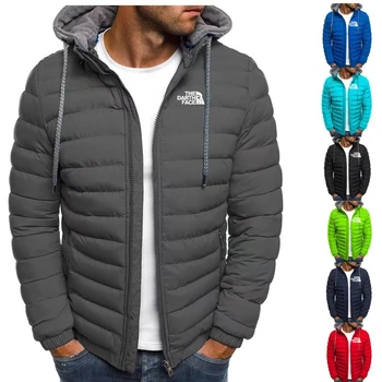 Осенне-зимнее мужское пальто оверсайз, толстое пальто, зимнее мужское теплое уличное пальто на молнии, куртка большого размера